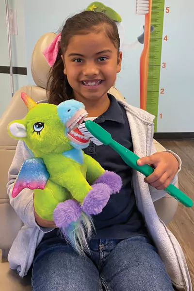 Patient with stuffed animal